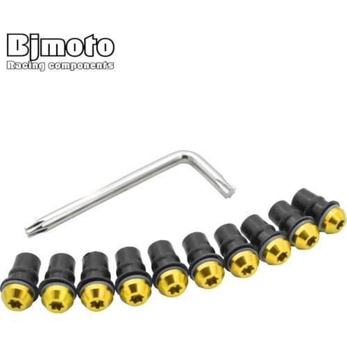 10Pcs Motorcycle 5mm Windscreen Windshield Bolts Screws Kit For Honda Kawasaki Ducati Suzuki For Ymaha XJ600 XJ900 XJ400 XT600