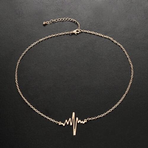 Stainless Steel Heartbeat Cardiogram Bracelets Women ECG shape Neclace and Bracelet sets Special Gifts for doctors
