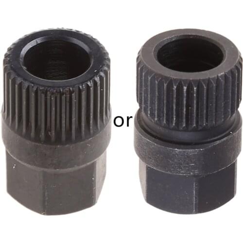 Black Metal 33 Teeth Socket Alternator Clutch Free Wheel Pulley Removal Tool For AUDI \FORD\PEUGEOT