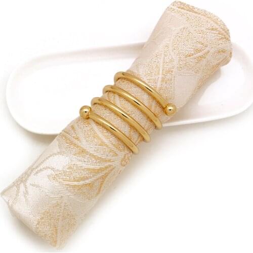 6Pcs/Set Gold Silver Color Spring Type Napkin Rings for Wedding Party Table Decor Alloy Napkin Holder Serviette Rings