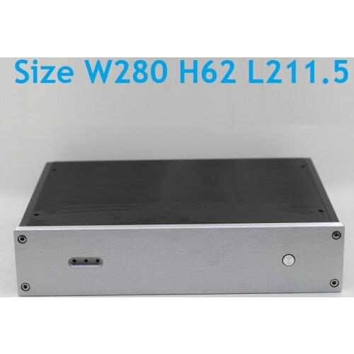 Size W280 H62 D211.5 Aluminum Chassis 2806 Decoder Case For DAC7 DAC9 ES9018DAC 1541 DIY DAC Chassis Enclosure