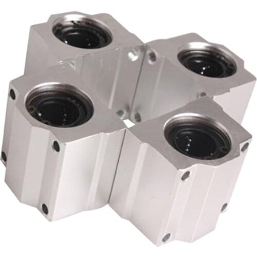 KSOL 4 Pcs SC20UU 20mm Aluminum Linear Motion Ball Bearing Slide Bushing for CNC