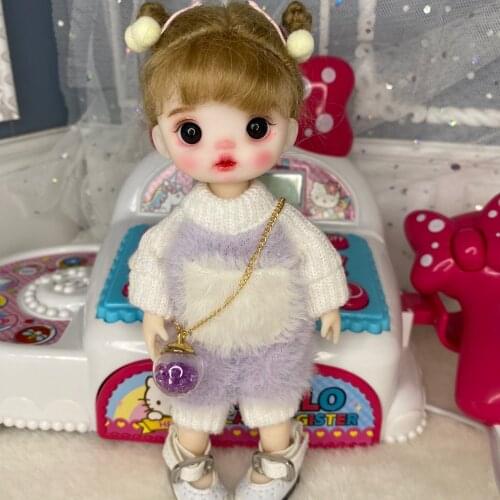 16cm Cute Blyth Doll Joint Body Fashion BJD Dolls Toys with Dress Shoes Wig Make Up Gifts for Girl