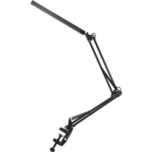 Desk Lamp Eye-Caring Table Lamp,Clip Long Arm Dimmable Office Lamp USB Charging, 3 Lighting Modes,10 Brightness Levels