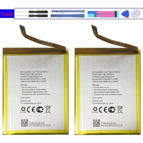NBL-40A2920 Battery 3020mAh For TP-link Neffos C9A TP706A TP706C Mobile Phone Bateria