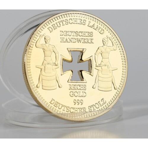 German Gold Commemorative Coin Reichsbank Direktorium Eagle Cross Hollow Coins Collectable