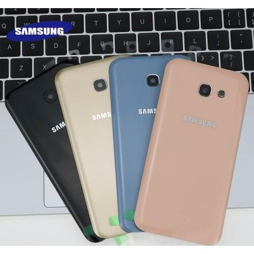 Original Samsung Galaxy A5 2017 A520 A520F Back Battery Cover Case 3D Glass Rear Housing Cover Replacement for Samsung A5 2017