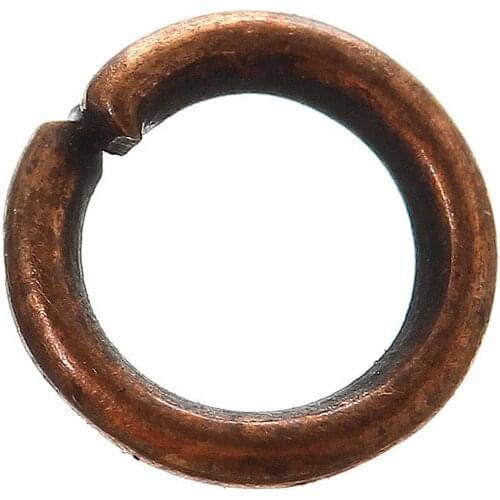 8SEASONS Open Jump Ring Findings Antique Copper 6mm Dia,1000PCs (B35751)