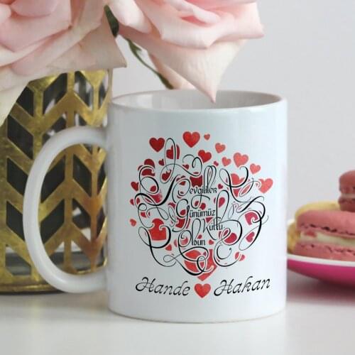 Personalized Valentine 'S Present-Day Happy Design White Mug Cup