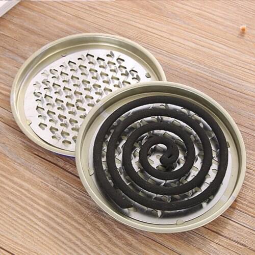 Mosquito Coils Holder Burner Repellant Large steel Insect box Repellent Rack sawtooth mesh bracket With Cover Home Decor