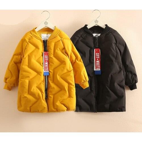 3-9 Y Kids Girls Coats 2020 Winter High Quality Thick Down Jackets for Girls Toddler Baby Clothes Fashion Zipper Girl Outerwear