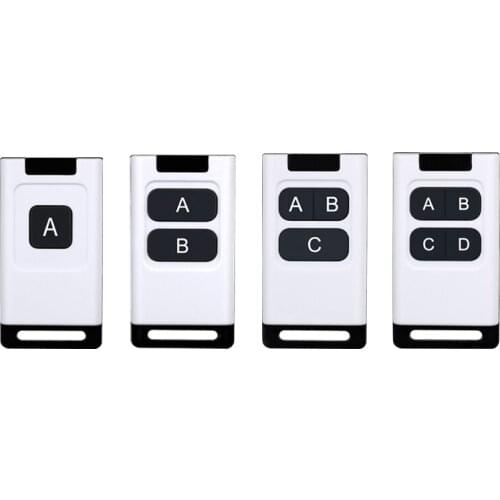 New Shell White Color RF Remote Control 1-4 Button 433MHZ Transmitter ASK 1527 Wireless Remote for Wireless Receiver