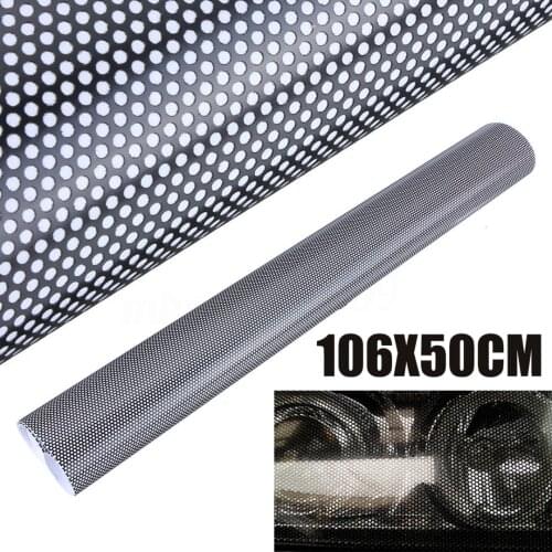 New Arrival 1pc 106x50cm Headlight Rear Light Mesh Film Perforated Tinting Like Fly-Eye Car Light Stickers