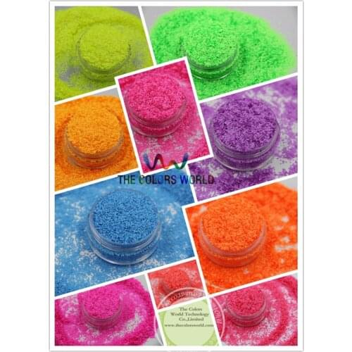 TCT-149 Hexagon Neon Matte Color 0.8MM Solvent Resistant Glitter Nail Art Nail Gel Polish Makeup Manual DIY Crafts Decoration