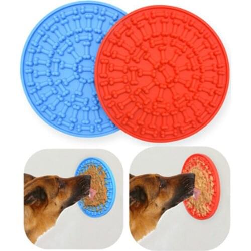 Silicone Dog Feeding Lick Mat Pet Dog Feeder Bowl For Bath Distraction Easy Grooming Dog Bath Buddy Slow Food Sucker Lick Pad