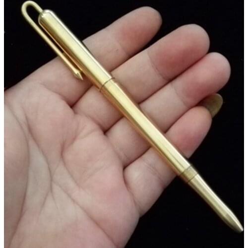 Outdoor Tactical Pen EDC Defense Personal Brass Ballpoint Pen Executive Collections Write a EDC Portable Mini ZD Pure Copper