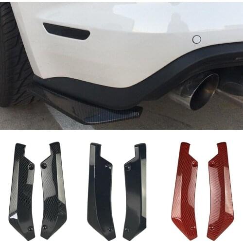2Pcs Universal Car Rear Bumper Lip Spoiler Diffuser Splitter Scratch Protector Universal Car Accessories 2020