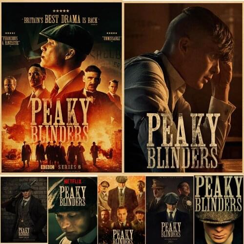 Vintage Poster Classic Peaky Blinders Poster Hight Quality Retro Painting Home Decor Wall Art Room Wall Stickers