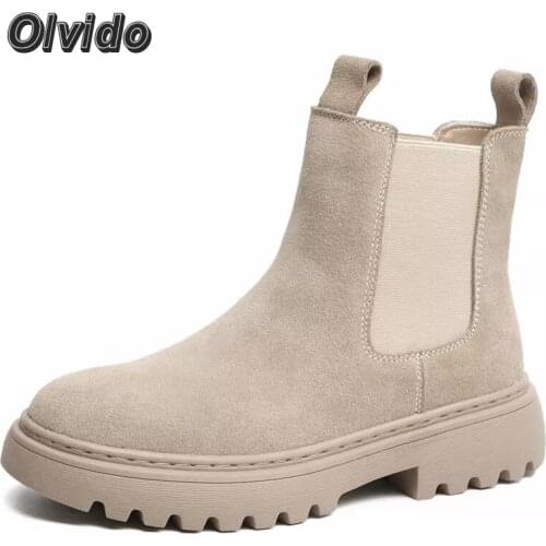 New 2021 Autumn Winter Black Leather Platform Martens Boots Chelsea Ankle Booties Y2k Western Cowboy Boots Female Slip-On Shoes