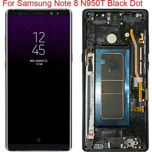 Small Dot Super AMOLED N950A LCD For Samsung Note 8 Display With Frame Galaxy Note 8 SM-N950F N950FD LCD Touch Screen Assembly