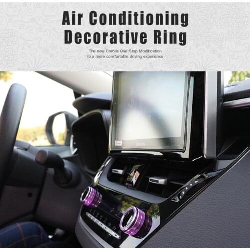 2Pcs Aluminum Alloy Car Air Conditioning Decorative Ring For Toyota Callora 2019 Air Outlet Stickers Car Interior Styling Ring