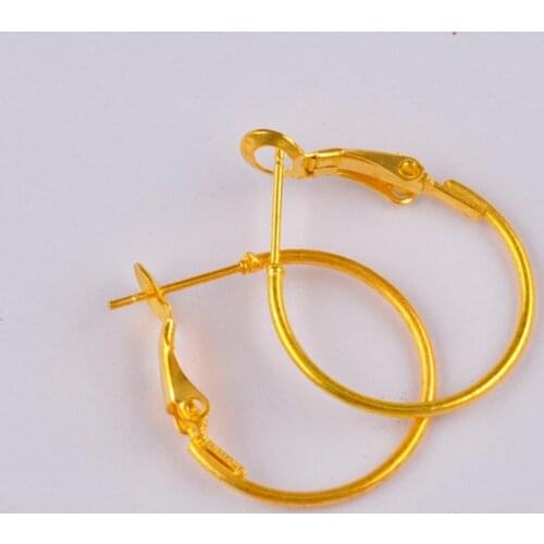 500pcs gold plated small hoop earring findings round circle ring earrings jewelry findings accessories