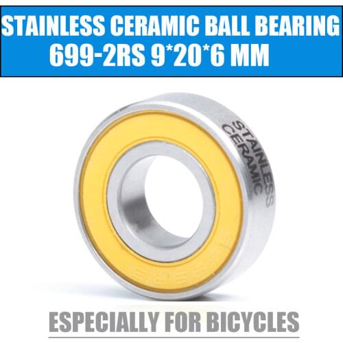 699-2RS Stainless Bearing 9*20*6 mm ( 1 PC ) ABEC-3 699RS Bicycle Hub Front Rear Hubs Wheel 9 20 6 Ceramic Balls Bearings