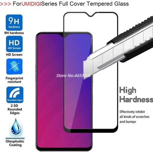 9H 2.5D Full Glue Cover Tempered Glass For UMIDIGI X F1 Power One Max Screen Protector For UMI X F1 Play S3 A5 Pro Film Glass