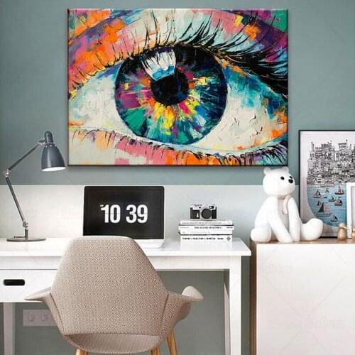 Abstract Art Colorful Eye Canvas Painting Wall Pictures For Living Room Wall Art Printed On Canvas Modern Decorative Pictures