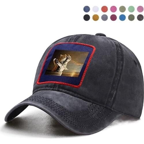 Spoof Titanic Couple Cat Baseball Cap Dad Solid Trucker Snapback Bone Hat Harajuku Hip Hop Woman Berets Ponytail Caps Gorras
