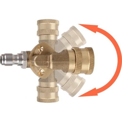 Quick Connection Pivoting Coupler 1/4" Quick Plug + 1/4" Quick Disconnect Socket for car washer high pressure washer