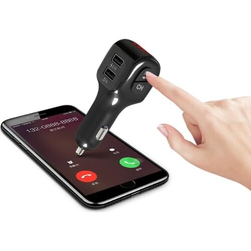 CarCharge USB TF Card Support Charger Wireless Bluetooth Car Kit LCD Hands-Free FM Transmitter For MP3 Music Player Mobile Phone