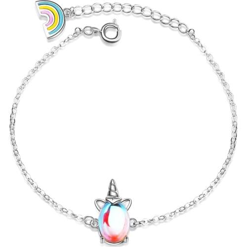 CHENGXUN Cute Unicorn Bracelet for Girls Women Animal Bracelets Romantic Fashion Jewelry Christmas Present for Children Daughter