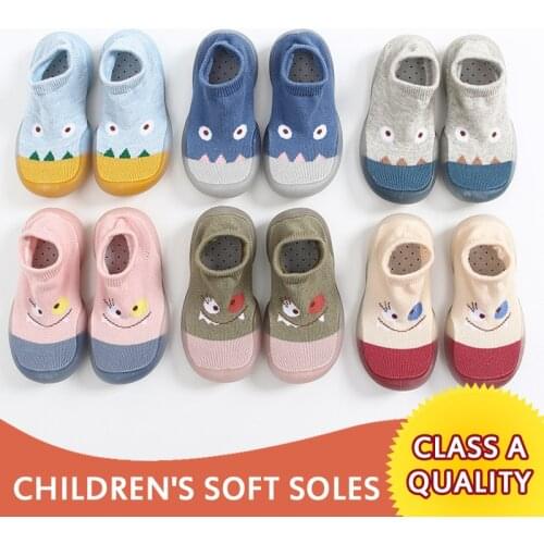 0-3Y New Baby Boy Girl Toddler Non-slip Indoor Floor Anti-slip Slippers Babys Outdoor Breathable Cotton Sock Shoes Bebe Newborn