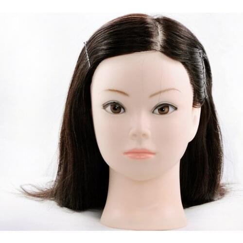100% Real Human Hair Mannequin Head For Hair Training Styling Professional Hairdressing Cosmetology Dolls Head For Hairstyle