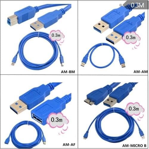 Cable USB 3,0 USB3.0 ordenador telefono movil Disco Duro impresion cable de datos A macho A Micro B cable de extension