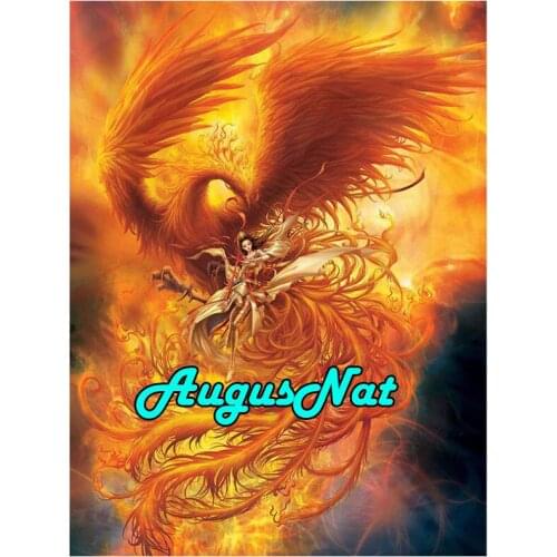 Bird diamond painting phoenix dimond embroidery full square fairy girl diamant rhinestone picture oil paint by number beadwork