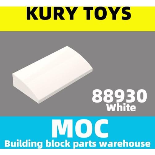Kury Toys DIY MOC For 88930 Building block parts For Slope, Curved 2 x 4 x 2/3 with Bottom Tubes