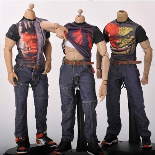 1:6 Proportion Mini Toy Clothing Fashion Trend T-shirt Model 12 Inch Soldier Accessories Toy Collection Gift