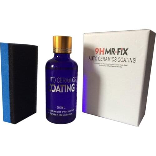 Mr. Fix Upgraded 9H Car Polish Liquid Ceramic Coat Super Hydrophobic Coating Crystal Set 50ml Auto Detailing Glasscoat