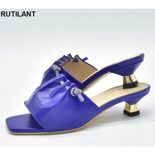 New Fashion Luxery Shoes Women Plus Size Women Shoes 43 Shoes for Wedding Women Nigerian Women Party Pumps with Rhinestone