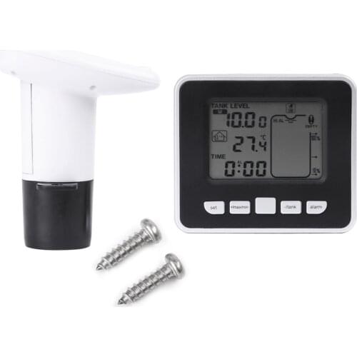 New Multifunction Wireless Ultrasonic Water Tank Level Liquid Depth Level Sensor W/ Temperature Display Monitor Water Tank