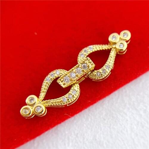 Wholesale DIY Natural Stones Beads Jewelry Making Accessories Silver/Gold/Rose Gold Metal Connector Clasps Findings