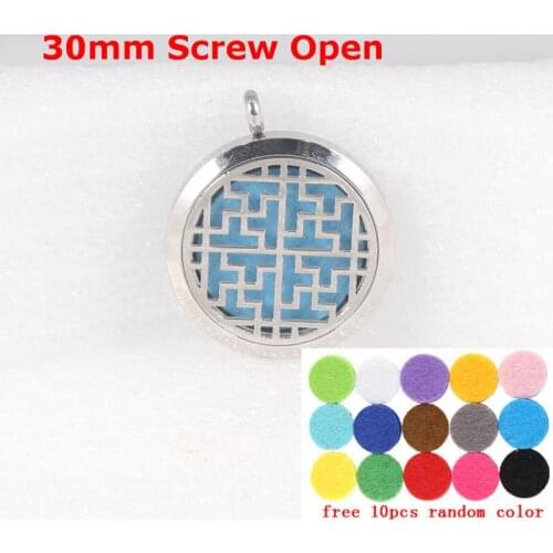 316L Stainless Steel Pendant Necklaces Aromatherapy Diffuser Necklace Perfume Locket Fashion Lace Locket For Women Gifts