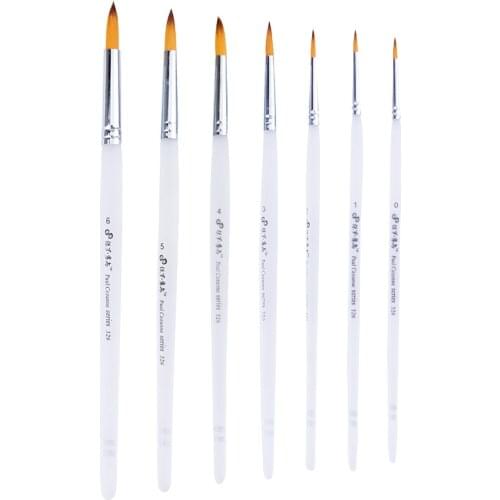 Paul Eezanne Paint Brushes Set for Watercolor&Acrylic&Oil Painting Brushes Drawing Art Supplies Nylon Acrylic transparency 7PCS