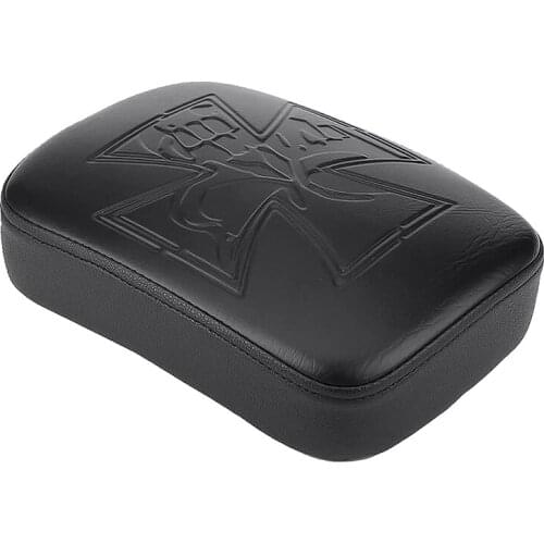 Motorcycle Rear Passenger Cushion Seat Pad Suction Cups for Dyna /Sportster /Softail Touring Black