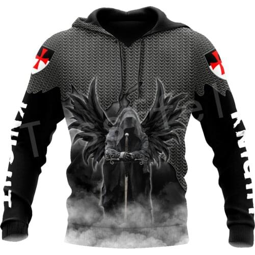 Tessffel Knights Templar Jesus God Guard Cavalier Autumn Casual Pullover Streetwear NewFashion 3DPrint Men/Women Zip/Hoodies B23