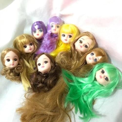 Rare Limited Edition Licca Doll Toy Head Original Cartoon Doll Head Girl DIY Dressing Hair Toys Collection Cute Doll Head