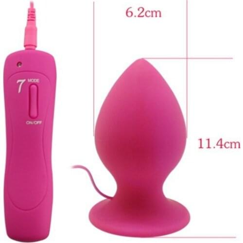 Big Size Silicone 7 Speed Vibrating Huge Anal Plug Butt Plug Large Anal Vibrator Unisex Erotic Sex Toys