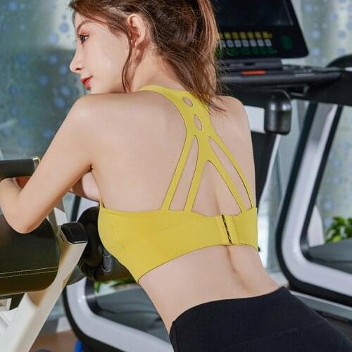 Yoga Bra Sports Bras for Women Gym Sport Crop Top High Support Seamless Brasier Push Up Shockproof Workout Fitness White Summer